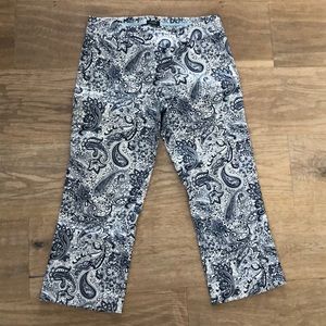 Blue and white pants